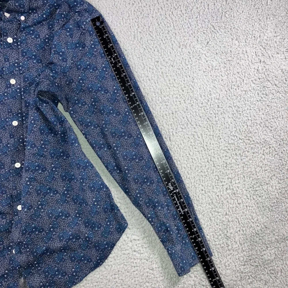 Banana Republic Shirt Men L Slim Fit Non Iron Abstract‎ Geometric Preppy Casual